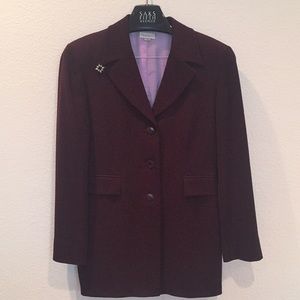 Greta Garbo Eggplant *2 Piece* Skirt Suit Size 12